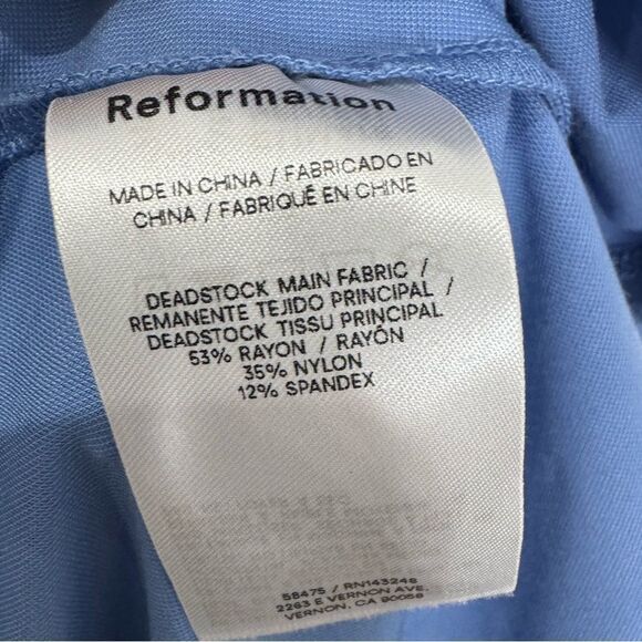 NWT Reformation Sonali Knit Dress in Sky Blue Sleeveless Midi Halter - Picture 11 of 14